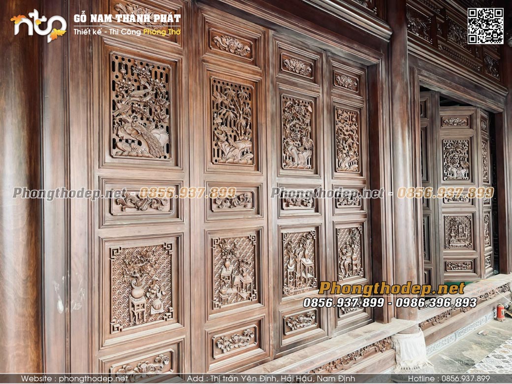 Chất liệu gỗ ảnh hưởng đến báo giá cửa bức bàn